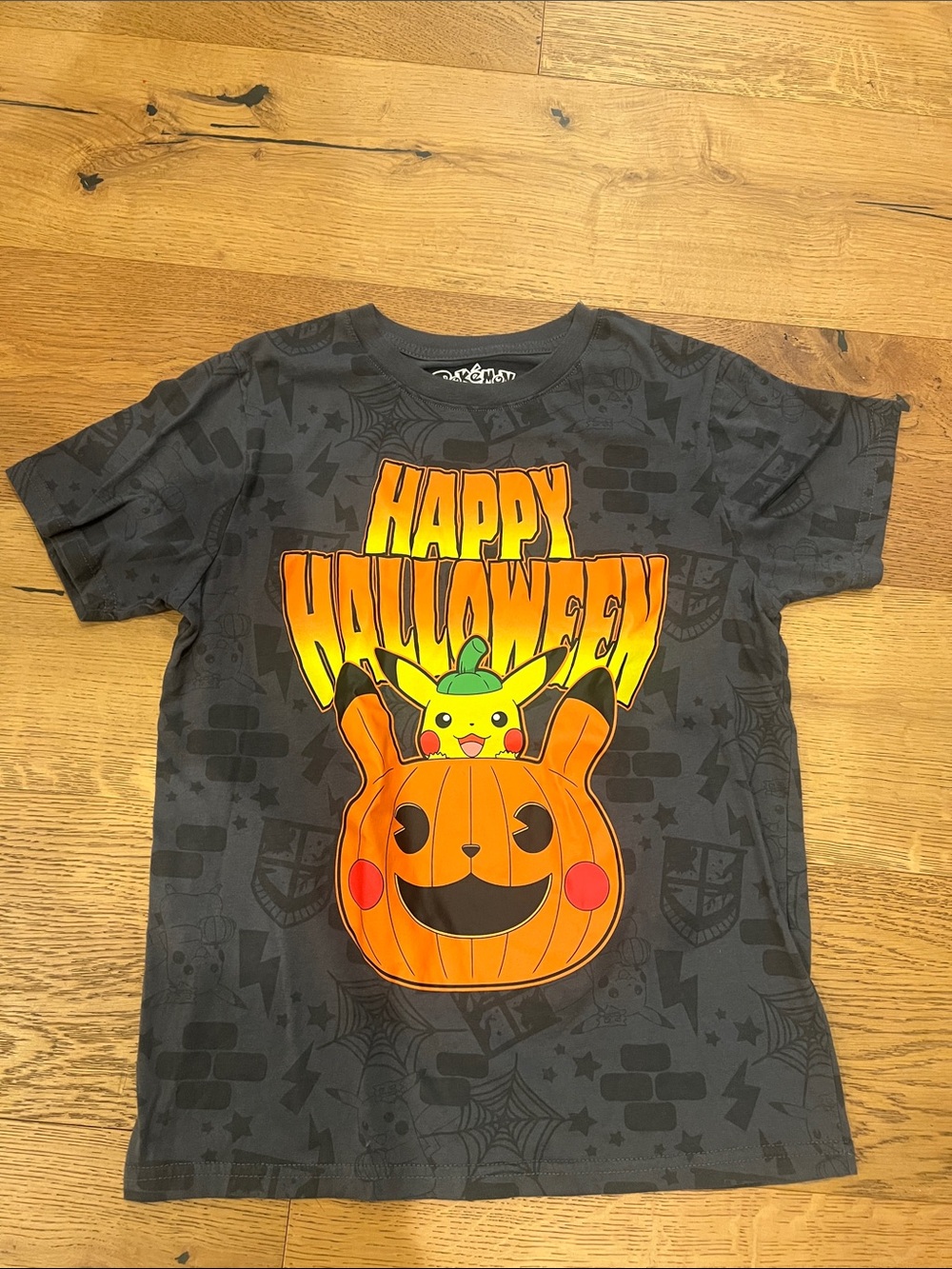 Hybrid Apparel Black Halloween Pikachu Pumpkin Tee